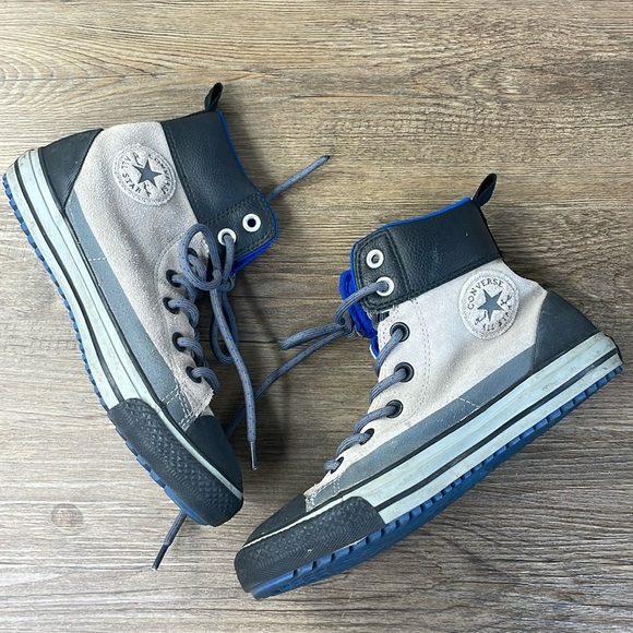ConverseChuck Taylor Kids Asphalt Ground Black grey Suede, size 4